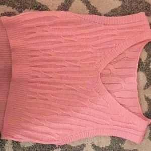 Pink sweater vest